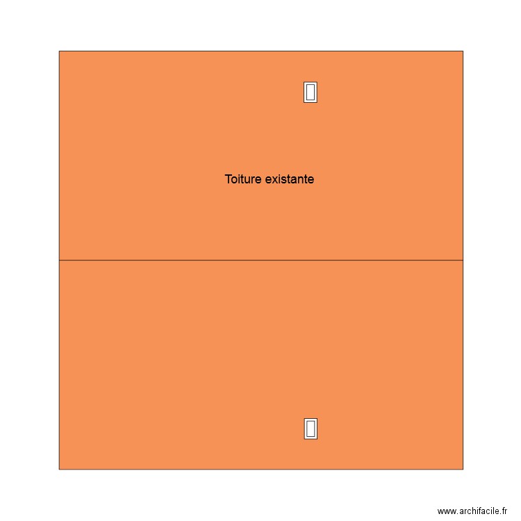 Plan de masse Toiture existante. Plan de 0 pièce et 0 m2