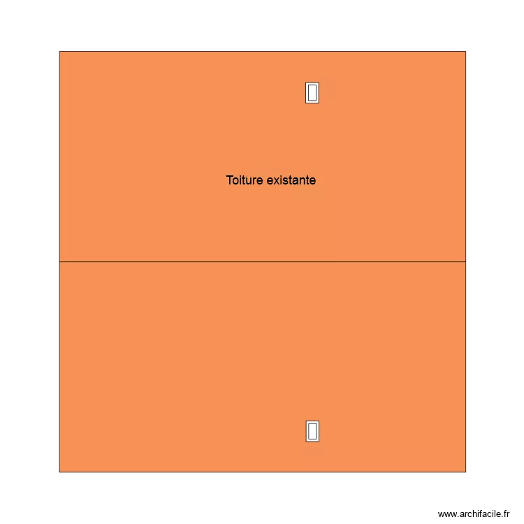 Plan de masse Toiture existante. Plan de Plan de masse Toiture existante. Plan de