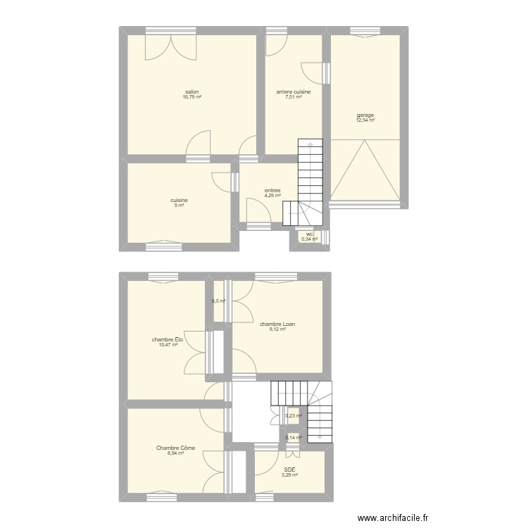 maison. Plan de 0 pièce et 0 m2