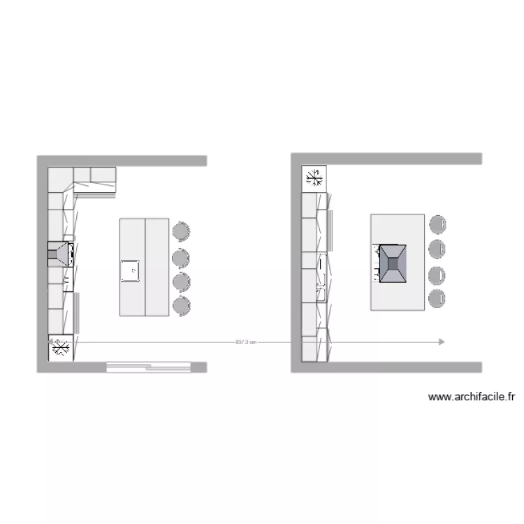 Cuisine ilot. Plan de 