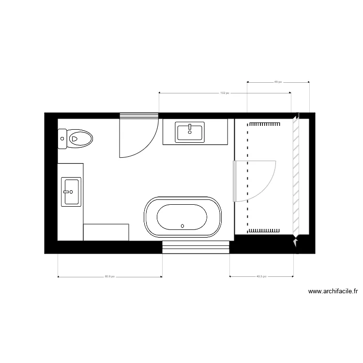 mercier sdb2. Plan de 