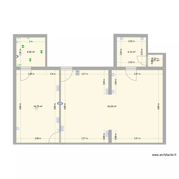 296 Endoume 3. Plan de 5 et 58 m² 296 Endoume 3. Plan de 5 et 58 m²