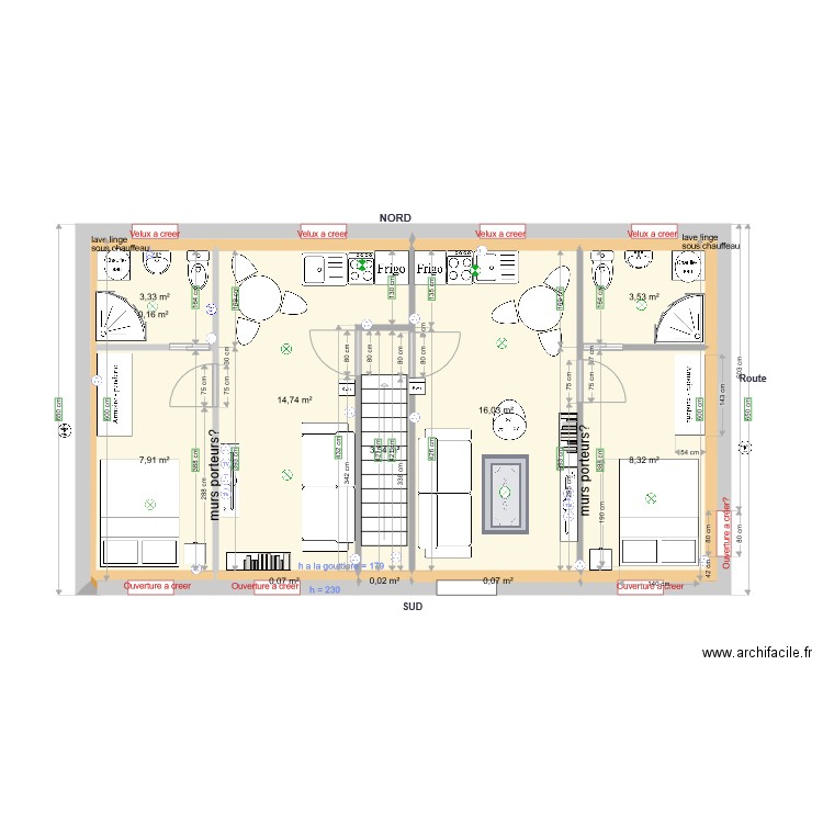 Ecurie Etage Pinceloup Option5. Plan de 0 pièce et 0 m2