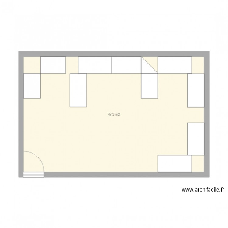 119. Plan de 1 pièce et 47 m2