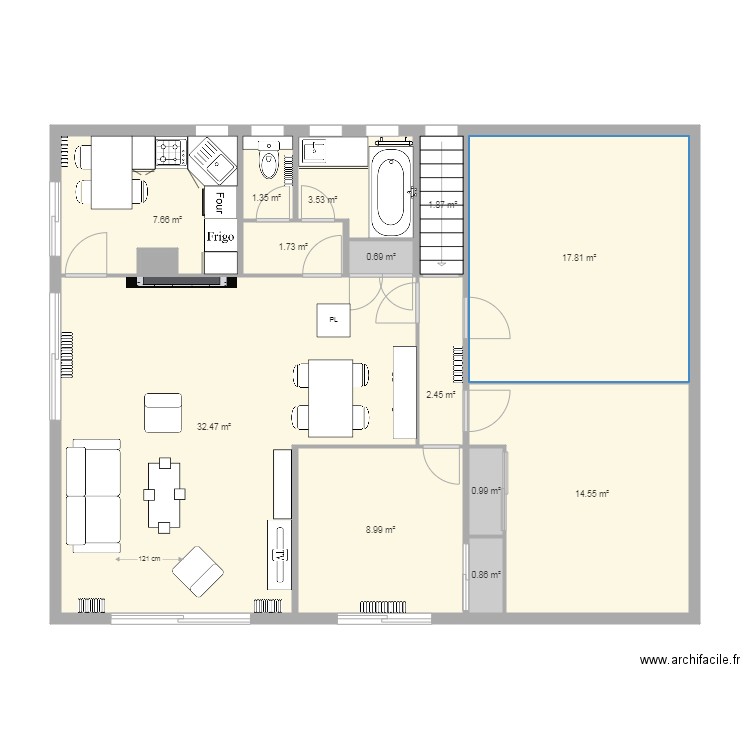 Maison Actuelle. Plan de 0 pièce et 0 m2