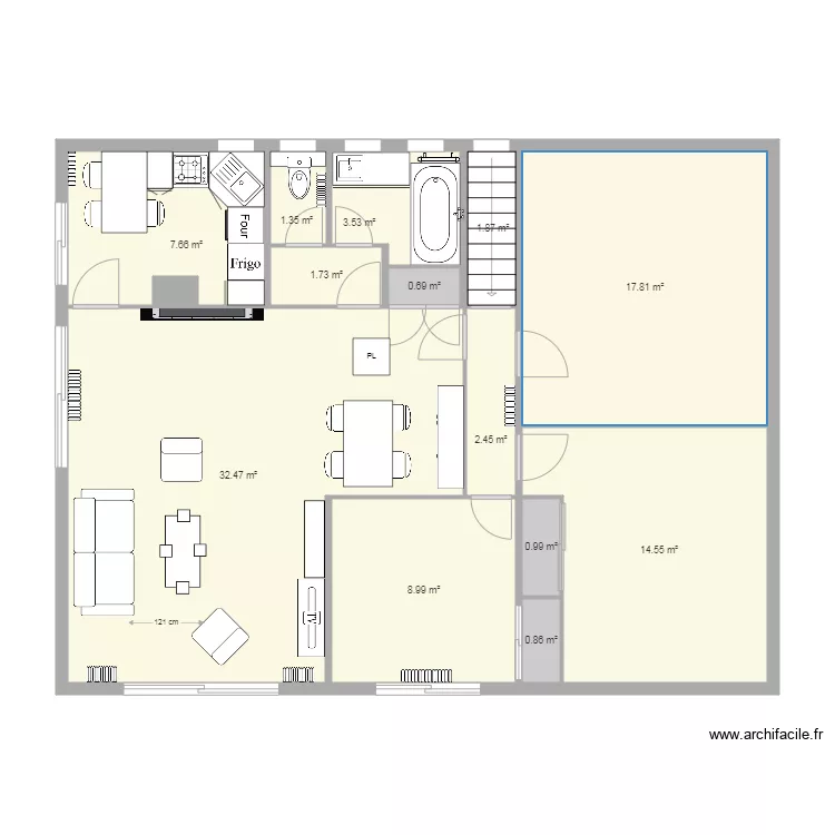 Maison Actuelle. Plan de 