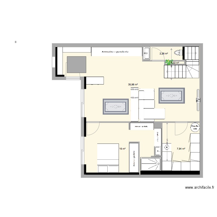 Rez de jardin plan archi mars . Plan de 0 pièce et 0 m2