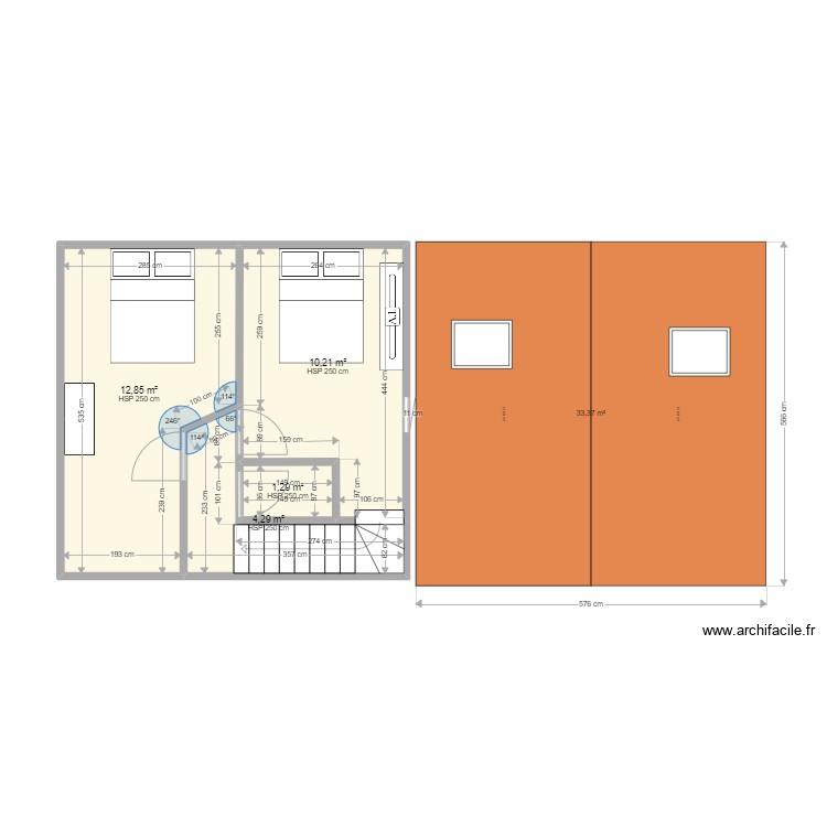 Transformation garage en maison de ville . Plan de 0 pièce et 0 m2