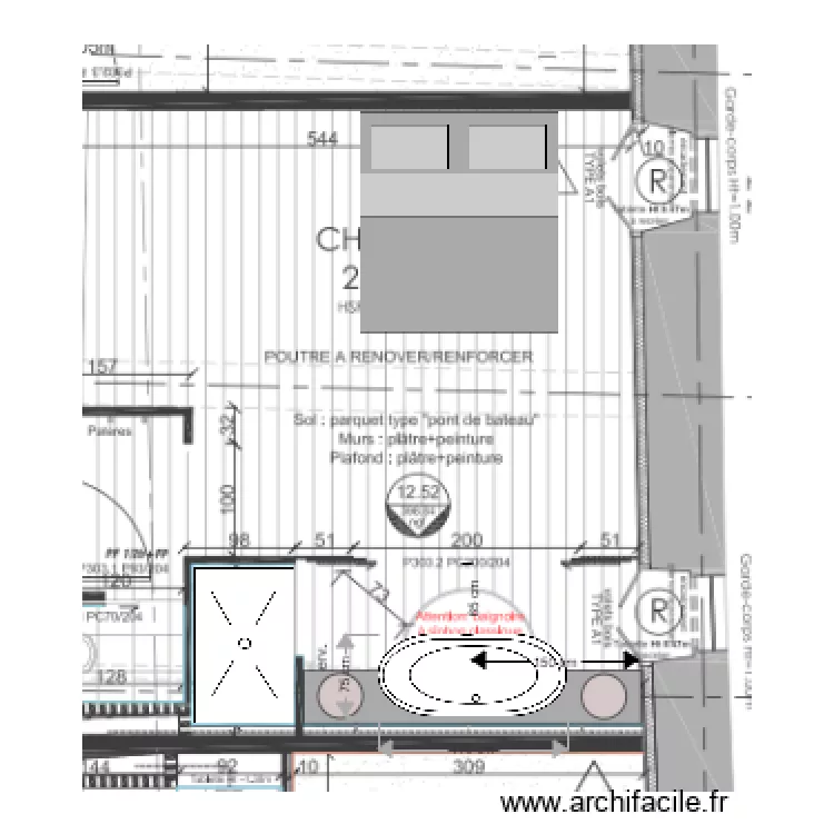 chambre 3 latest. Plan de 