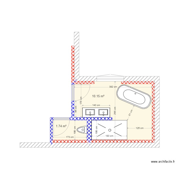 sdb test 2. Plan de 0 pièce et 0 m2