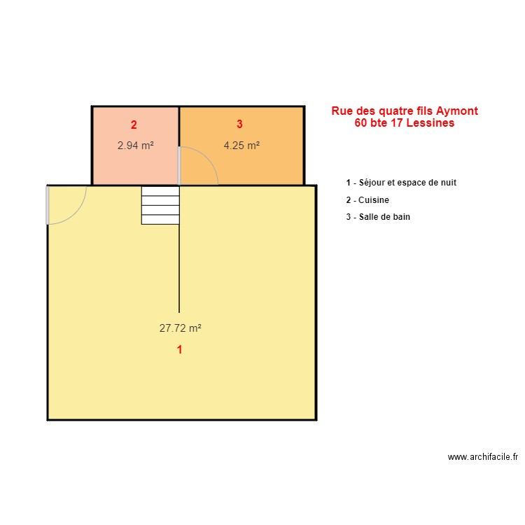 4 fils. Plan de 0 pièce et 0 m2