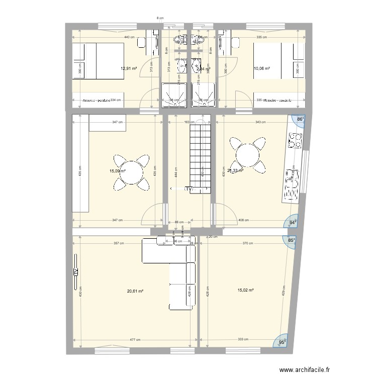 moulin étage modifié. Plan de 0 pièce et 0 m2