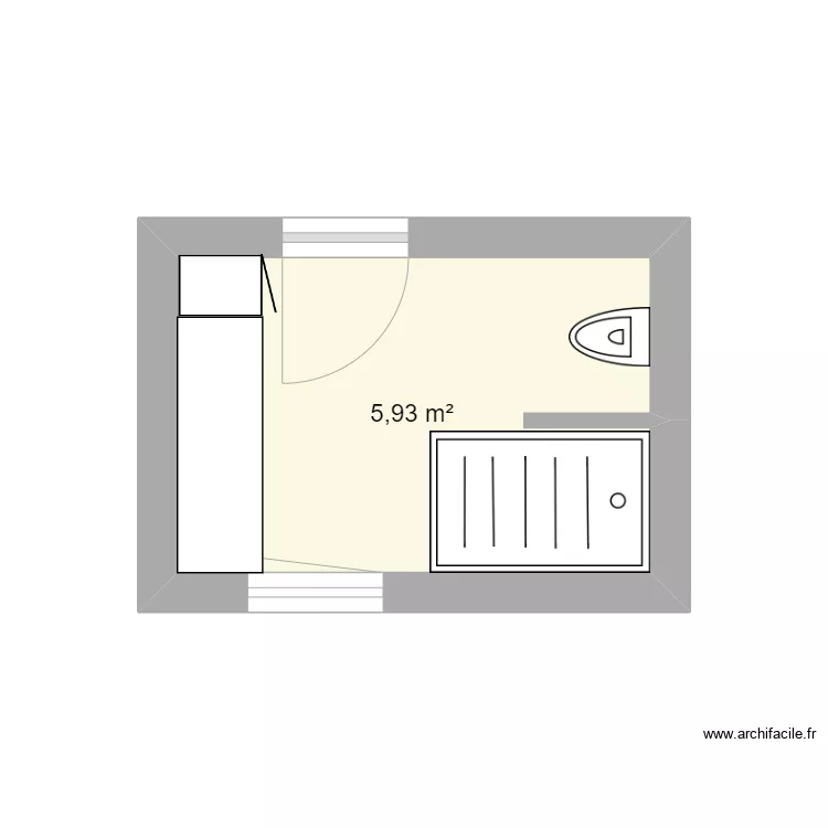 notre SDB apr&egrave;s. Plan de 