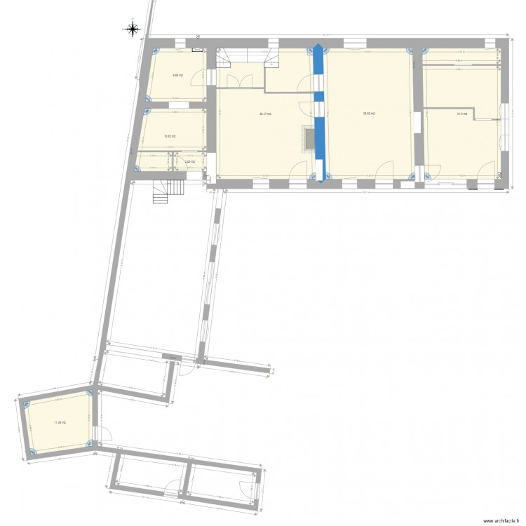 Maisonencoursvide. Plan de 0 pièce et 0 m2