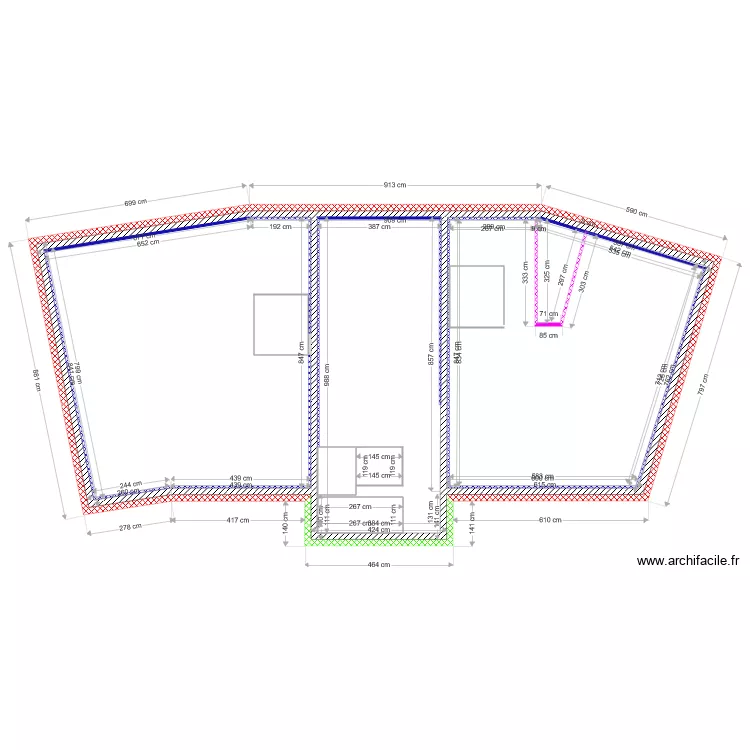 Etage 1 Grange isolation  mur 6. Plan de 