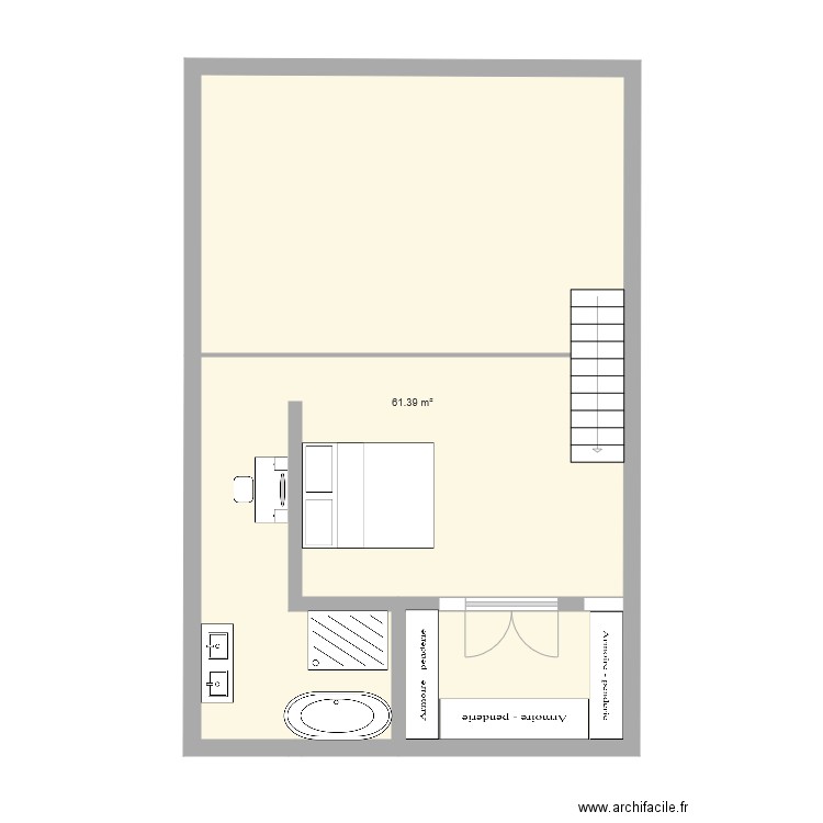 Duplex  Etage . Plan de 0 pièce et 0 m2