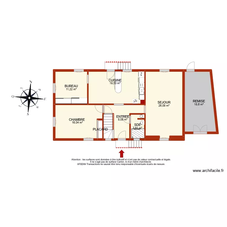 BI 9598 RDC PASCAL. Plan de 