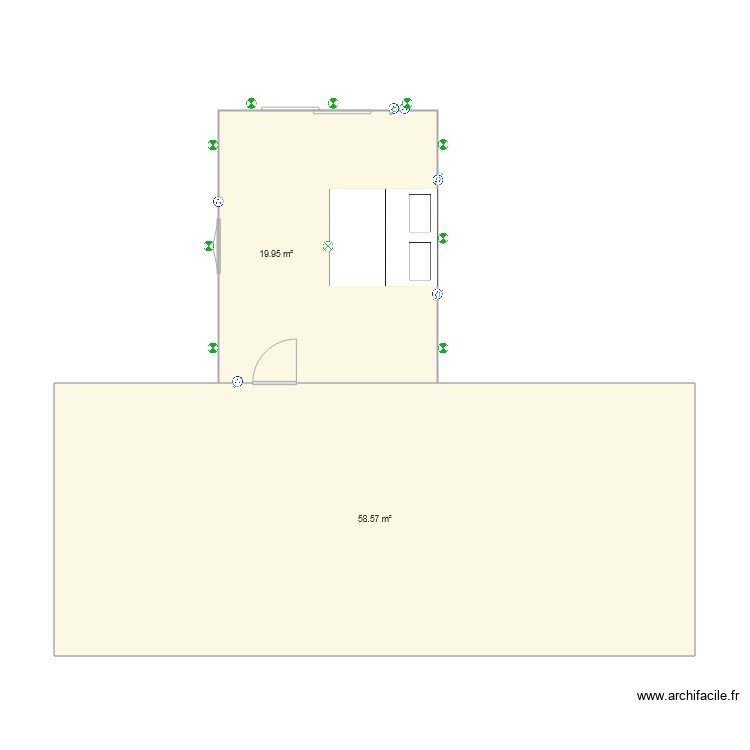 extention. Plan de 0 pièce et 0 m2