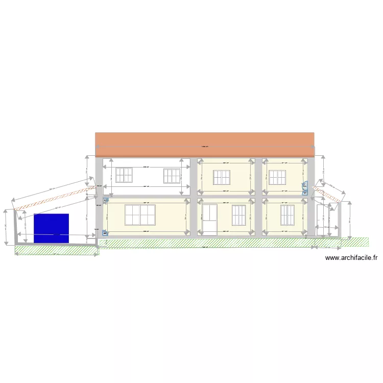 plan de coupe facade. Plan de 