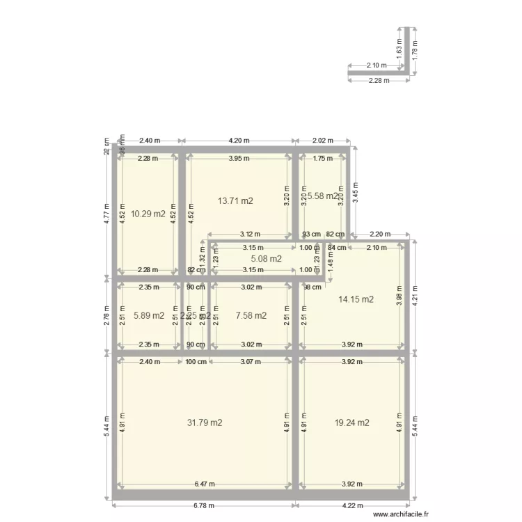 chalet troisieme. Plan de 