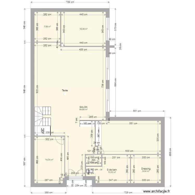 crespieres 200 m2. Plan de 