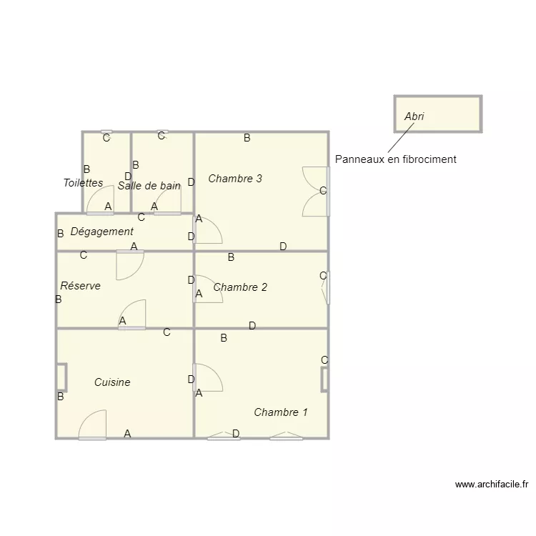 Croquis CABERT. Plan de 