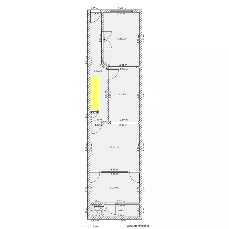 Rez-de-chaussée original. Plan de Rez-de-chaussée original. Plan de