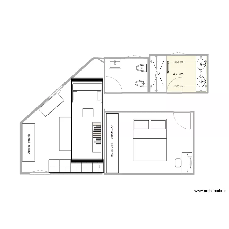 CHBRE ANGLE. Plan de 