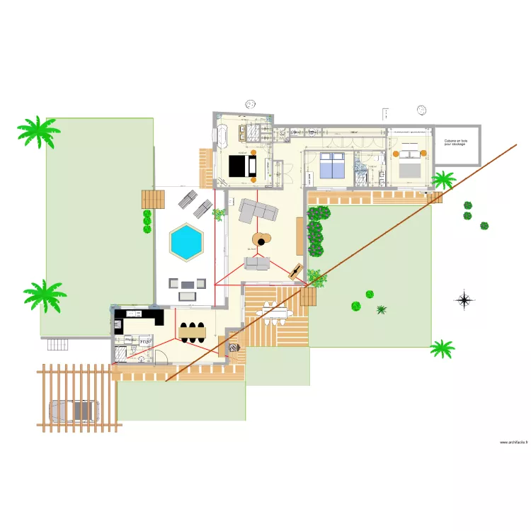 LOUISIERE ENTREE PATIO. Plan de 