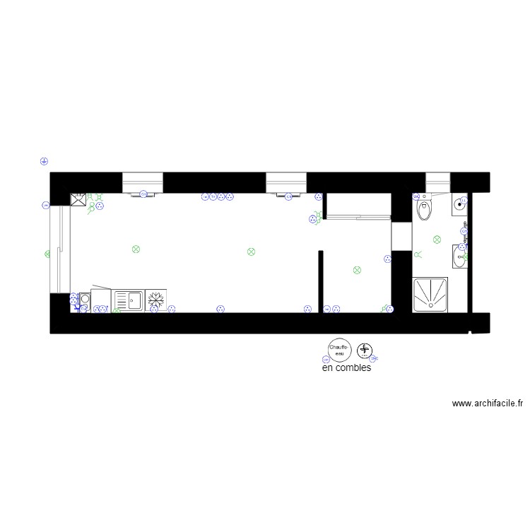 studio1. Plan de 0 pièce et 0 m2