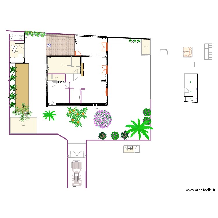 blanqui carport. Plan de 7 pièces et 48 m2