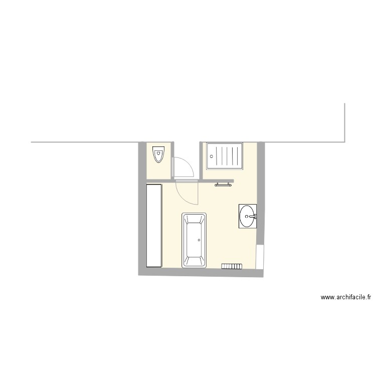 SDB 1. Plan de 0 pièce et 0 m2