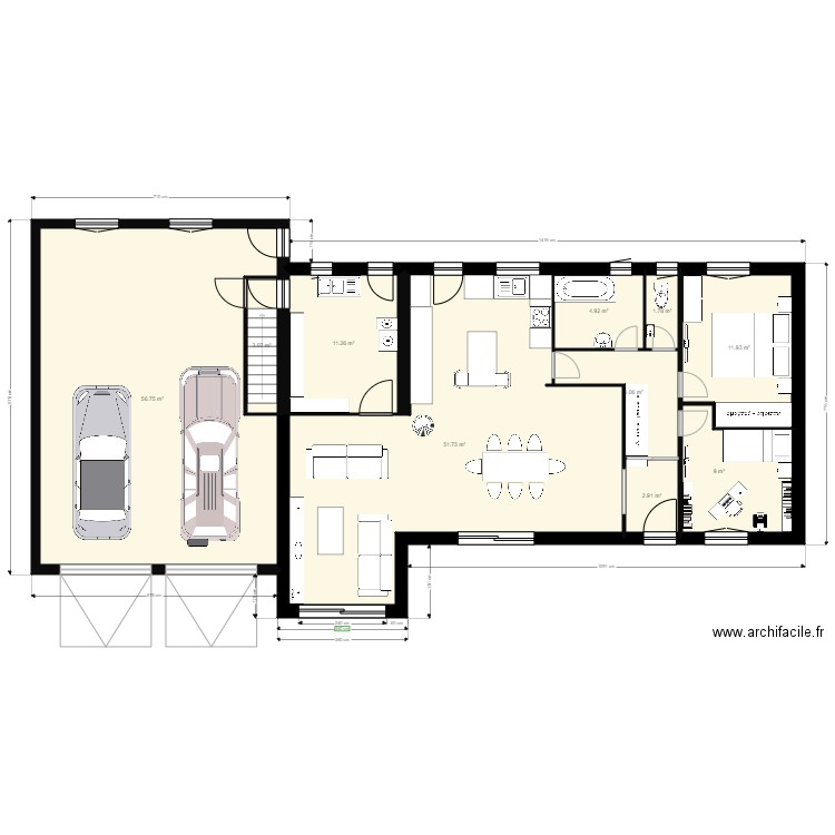 PLAN RDC extension modif bureau 15 01 2021. Plan de 0 pièce et 0 m2