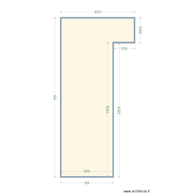 YAHIA V3. Plan de 1 pièce et 27 m2