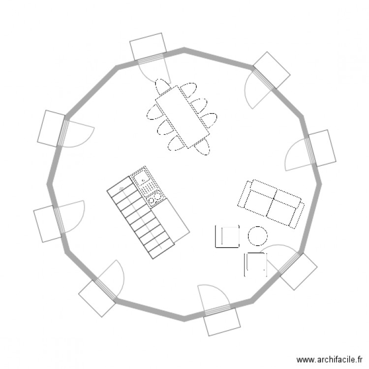 salon tour. Plan de 0 pièce et 0 m2