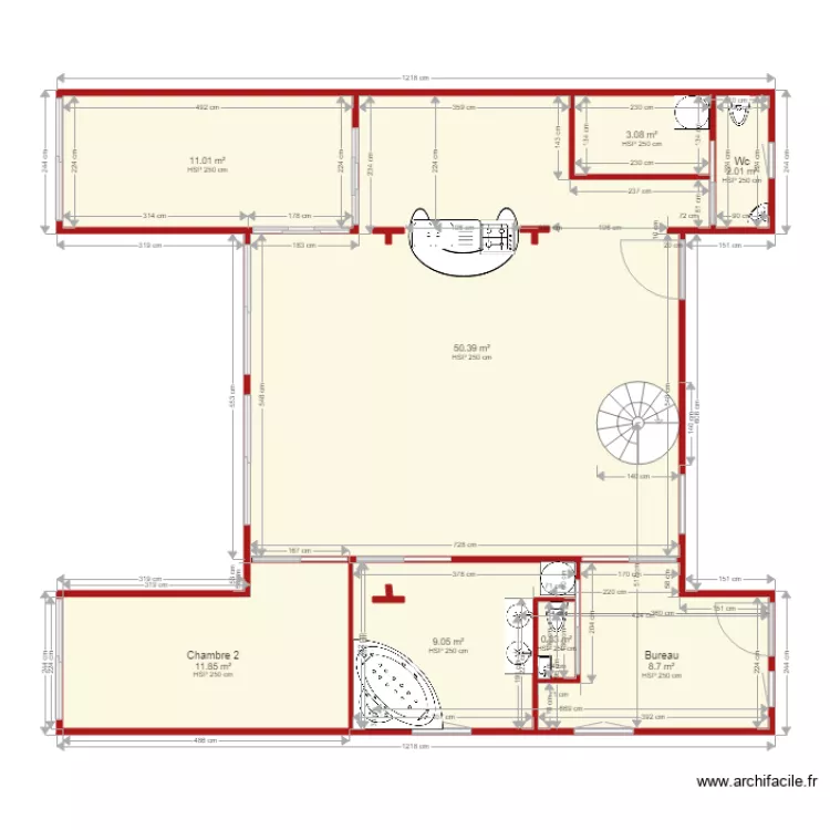 Maison Habitation ST CLAIR 3 D&eacute;finitif COTATIONS. Plan de 