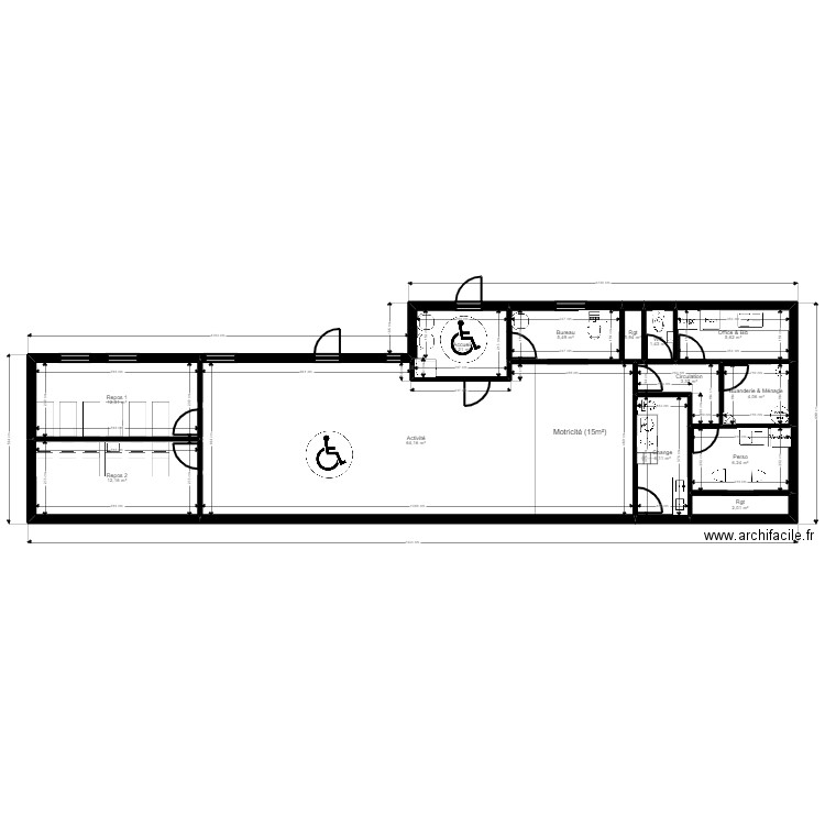 Alfortville Projet V3 JORDAN. Plan de 13 pièces et 130 m2