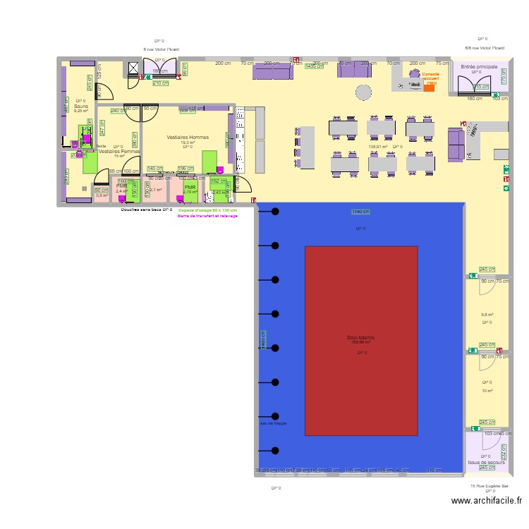 PARTNER S AVENTURE SALLE FORMATION. Plan de 16 pièces et 395 m2