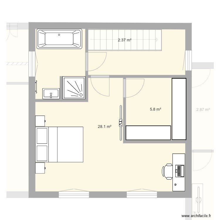 Maison étage. Plan de 0 pièce et 0 m2