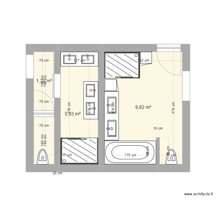 Salle de bain parents. Plan de 0 pièce et 0 m2