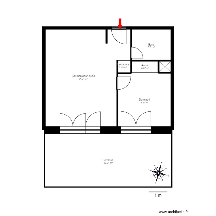 ED BEIXALIS II 1 3 ENCAMP. Plan de 9 pièces et 74 m2