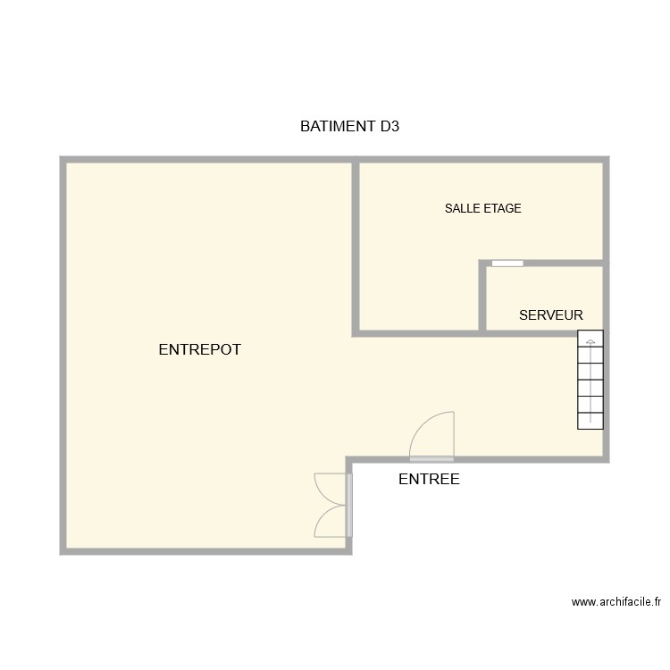 BAT D3 ACT. Plan de 2 pièces et 45 m2