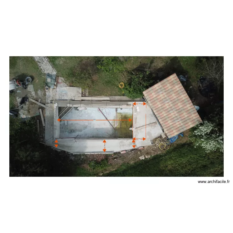 cotes piscine. Plan de cotes piscine. Plan de