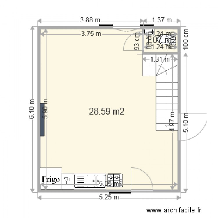 La Peubrelie Gite 1. Plan de 0 pièce et 0 m2