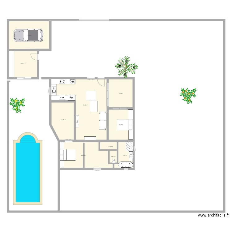 Maison 80m2 t4 700m2 terrain . Plan de 0 pièce et 0 m2