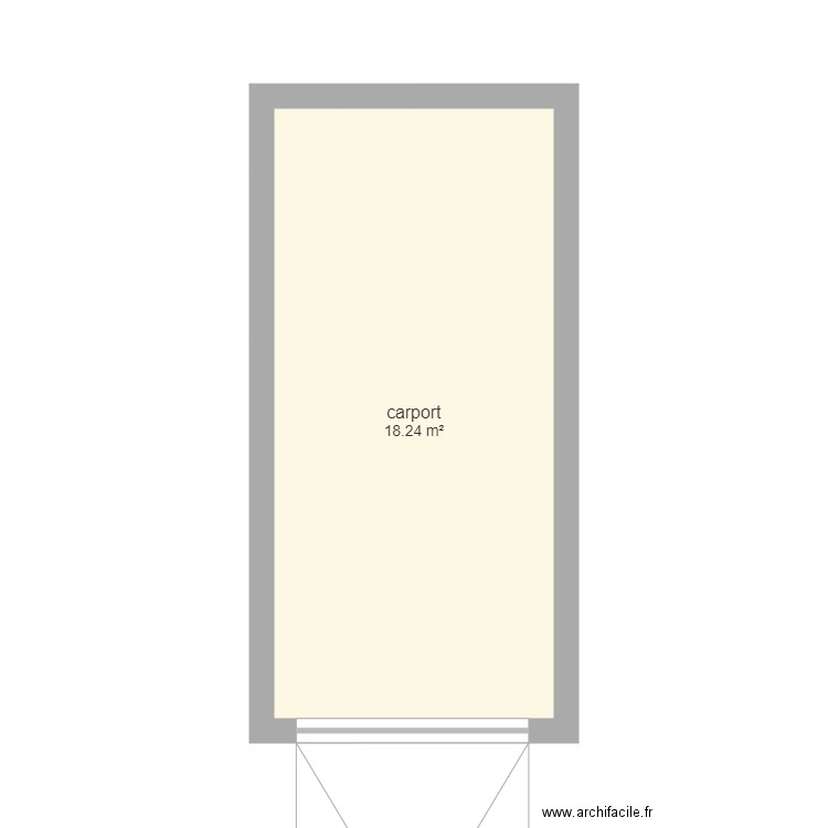 carport. Plan de 0 pièce et 0 m2