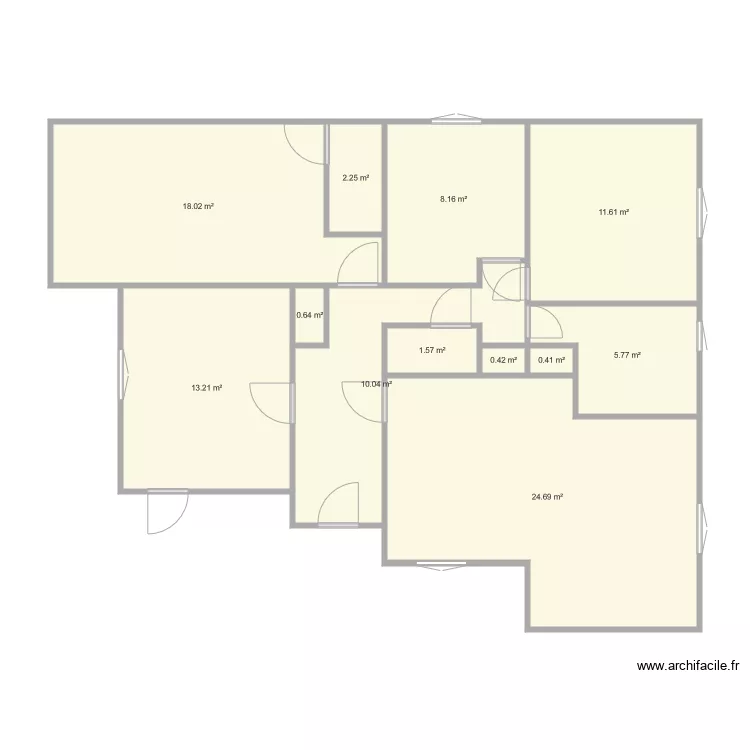 Plan existant. Plan de 