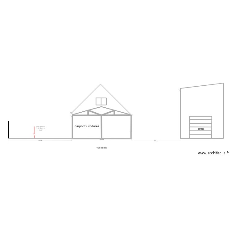 VUE DE DOS GLOBALE. Plan de 0 pièce et 0 m2