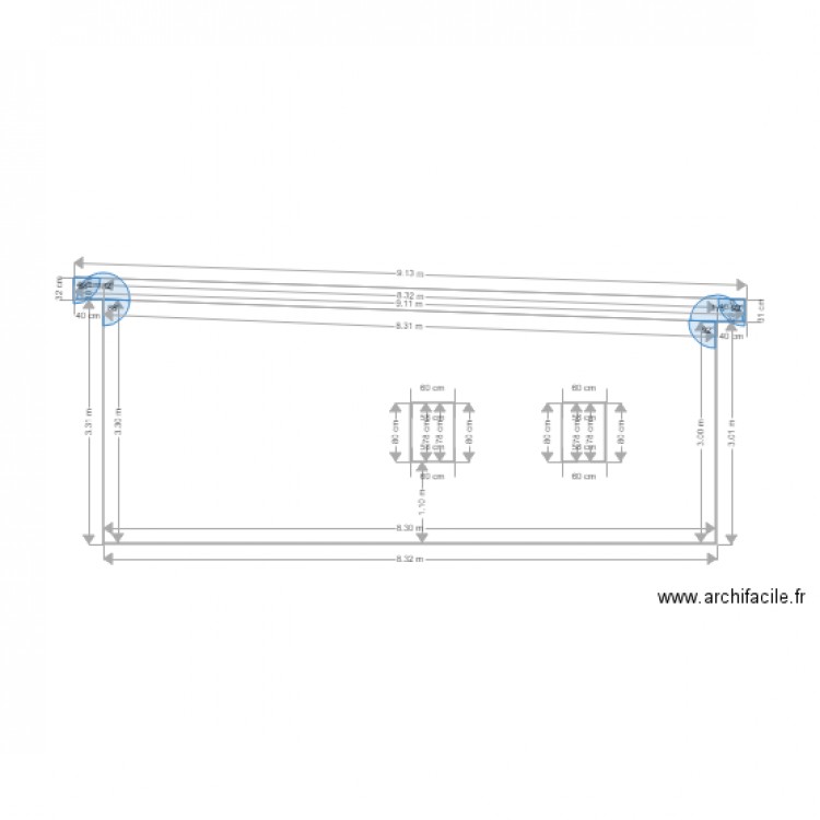 facade ouest. Plan de 0 pièce et 0 m2