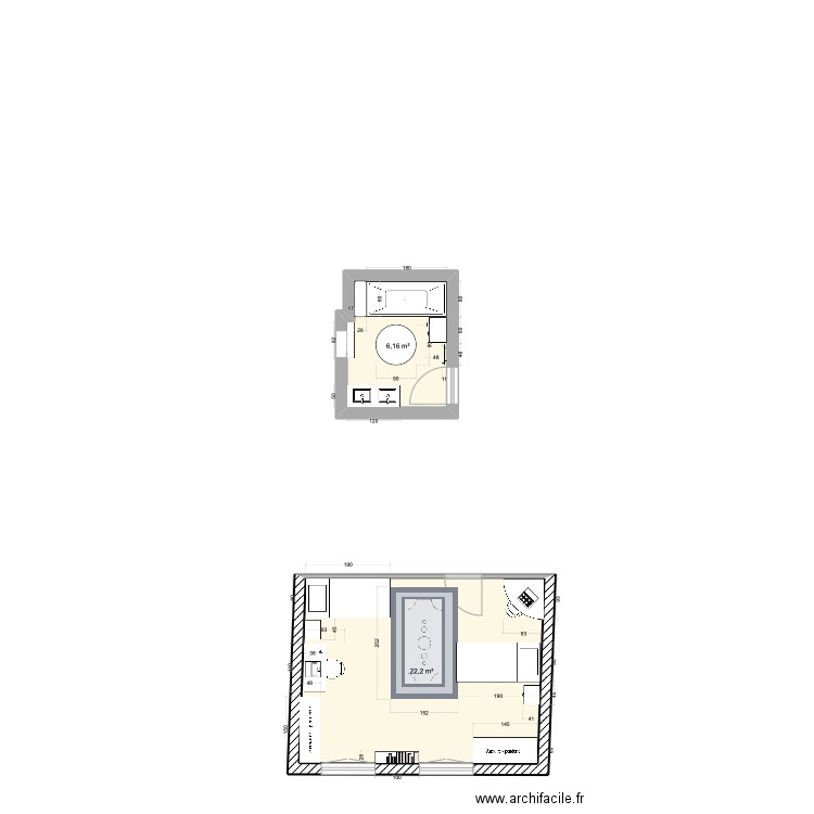 agencement ex sage 1/20. Plan de 0 pièce et 0 m2